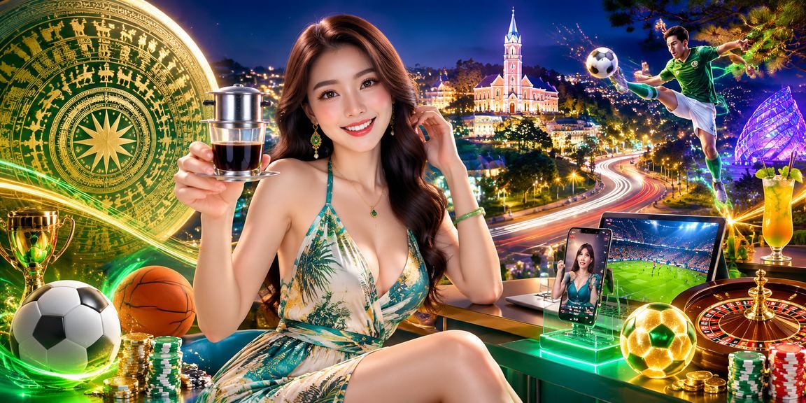 Người dùng tại Đà Lạt đặt cược trên điện thoại bên tách cà phê buổi sáng