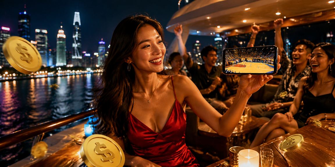 Nhóm người dùng TP.HCM theo dõi cá cược bóng rổ tại quán cà phê buổi tối